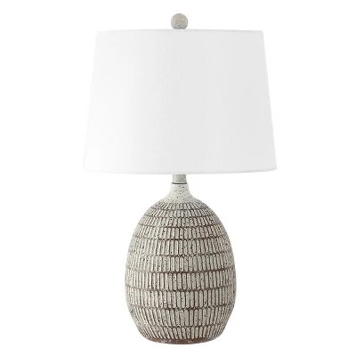 Dewlen Table Lamp - 24 Inch Height - TBL4421 - Brown/White - Safavieh 5 Dewlen Table Lamp - 24 Inch Height - TBL4421 - Brown/White - Safavieh - Image 3