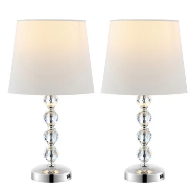 Nola Stacked Crystal Ball Lamp - 16 Inch Height - LIT4123 - Safavieh 6 Nola Stacked Crystal Ball Lamp - 16 Inch Height - LIT4123 - Safavieh - Image 4