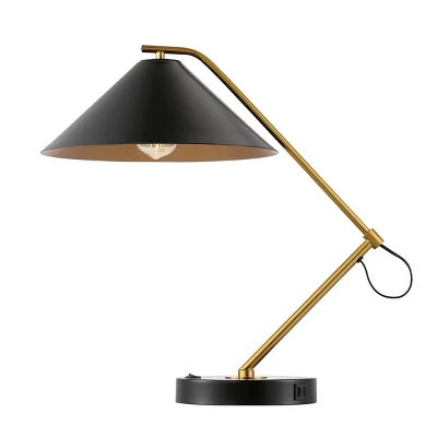 Moseby Table Lamp W/ USB Port - 21 Inch Height - TBL4459 - Black/Brass - Safavieh 3 Moseby Table Lamp W/ USB Port - 21 Inch Height - TBL4459 - Black/Brass - Safavieh