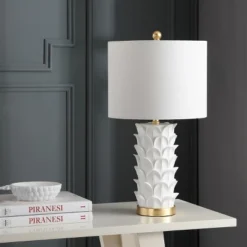 Nico Table Lamp (Set Of 2) - 25 Inch Height - TBL4116 - White/Gold - Safavieh -Safavieh Shop GUEST 6970e31e c618 4477 84a4 6e5d36c3ee48