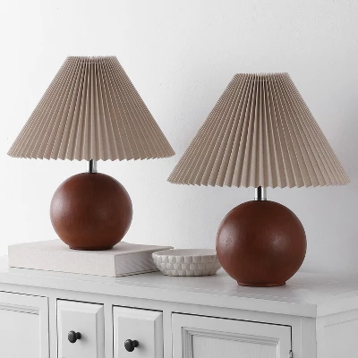 Rory 17.25" Table Lamp (Set Of 2) - TBL4629 - Dark Walnut - Safavieh 5 Rory 17.25" Table Lamp (Set Of 2) - TBL4629 - Dark Walnut - Safavieh - Image 3