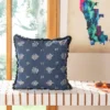 Tosh Pillow - Blue/Navy - 16" X 16" - Safavieh -Safavieh Shop GUEST 74d94664 1db3 44e6 ae28 fce8e0c2fd43