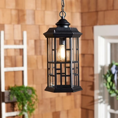 Carwen 8.3" Outdoor Pendant - PLT7009 - Black - Safavieh 5 Carwen 8.3" Outdoor Pendant - PLT7009 - Black - Safavieh - Image 3