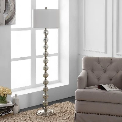 Cace Floor Lamp - Nickel/Ivory - Safavieh 3 Cace Floor Lamp - Nickel/Ivory - Safavieh
