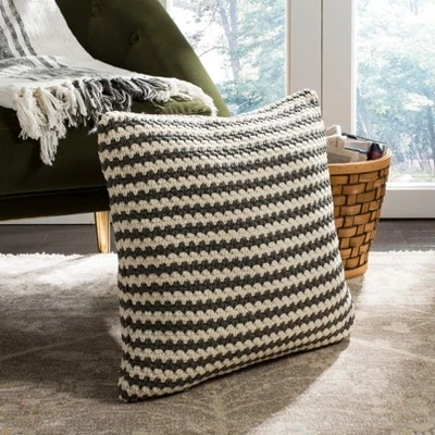 Suki Pillow - Grey/Beige - 20" X 20" - Safavieh 3 Suki Pillow - Grey/Beige - 20" X 20" - Safavieh