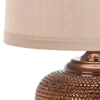 Alexis Gold Beaded Table Lamp - 19 Inch Height - LIT4016 - Taupe - Safavieh 6 Alexis Gold Beaded Table Lamp - 19 Inch Height - LIT4016 - Taupe - Safavieh - Image 4