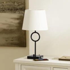 Vynn Table Lamp W/ USB Port - 19 Inch Height - TBL4507 - Black - Safavieh
