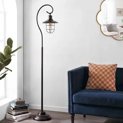 Archie Iron Floor Lamp (Includes LED Light Bulb) Black - Safavieh 3 Archie Iron Floor Lamp (Includes LED Light Bulb) Black - Safavieh