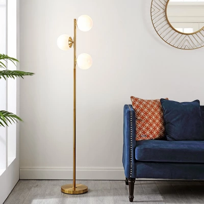 Devlyn 3 Light 62" Floor Lamp - FLL4104 - Gold - Safavieh 5 Devlyn 3 Light 62" Floor Lamp - FLL4104 - Gold - Safavieh - Image 3