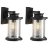 Queren 7.67" Outdoor Sconce (Set Of 2) - PLT7024 - Black - Safavieh -Safavieh Shop GUEST 7f1a2a3f d1b0 4a44 a63f ac2fa6f6e88b