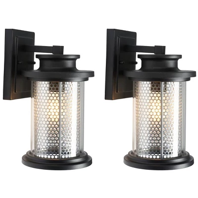 Queren 7.67" Outdoor Sconce (Set Of 2) - PLT7024 - Black - Safavieh 3 Queren 7.67" Outdoor Sconce (Set Of 2) - PLT7024 - Black - Safavieh