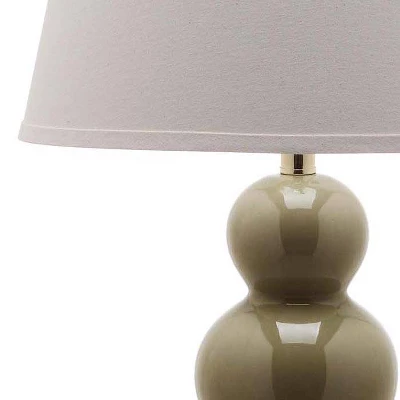 Set Of 2 Pamela Triple Gourd Lamp (Includes LED Light Bulb) Taupe - Safavieh 6 Set Of 2 Pamela Triple Gourd Lamp (Includes LED Light Bulb) Taupe - Safavieh - Image 4