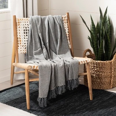 Amada Throw Blanket - Grey - 50" X 70" - Safavieh 3 Amada Throw Blanket - Grey - 50" X 70" - Safavieh