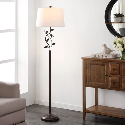 Rudy Iron Floor Lamp (Includes LED Light Bulb) Black - Safavieh 5 Rudy Iron Floor Lamp (Includes LED Light Bulb) Black - Safavieh - Image 3