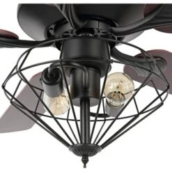 Leanne 2 Light 52" Ceiling Fan - CLF1026 - Black - Safavieh -Safavieh Shop GUEST 867e250b 8689 401d 8093 03cf5299541d