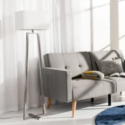 Lyell Floor Lamp - LIT4303 - Pewter - Safavieh -Safavieh Shop GUEST 882d8cc3 f31b 46c3 8bb5 904ab9c7802e