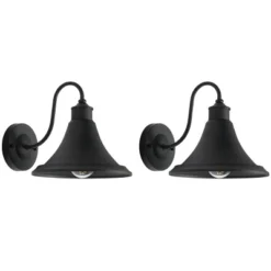 Graylyn 9" Outdoor Wall Sconce (Set Of 2) - PLT7016 - Black - Safavieh -Safavieh Shop GUEST 88a4b4ea b15e 4aaa b519 aa56f56a5bfb