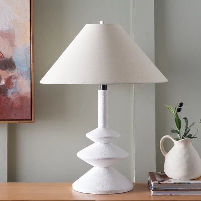 Jessy Table Lamp - 25 Inch Height - TBL7027 - White - Safavieh 4 Jessy Table Lamp - 25 Inch Height - TBL7027 - White - Safavieh - Image 2