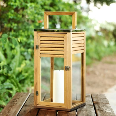 Alenna 21.25" Indoor/Outdoor Lantern - PLT4079 - Light Brown - Safavieh 4 Alenna 21.25" Indoor/Outdoor Lantern - PLT4079 - Light Brown - Safavieh - Image 2
