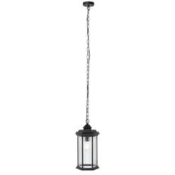 Hylan 8.27" Outdoor Pendant - PLT7007 - Black - Safavieh