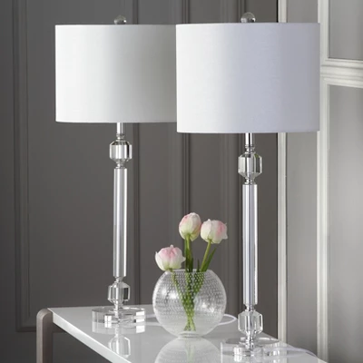 Cosna Table Lamp (Set Of 2) - Clear - Safavieh 3 Cosna Table Lamp (Set Of 2) - Clear - Safavieh