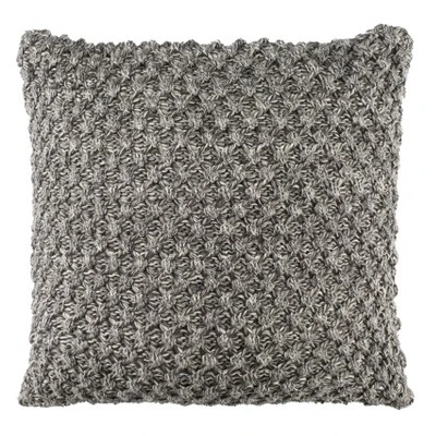 20"x20" Oversize Janan Knit Square Throw Pillow Dark Gray - Safavieh 3 20"x20" Oversize Janan Knit Square Throw Pillow Dark Gray - Safavieh