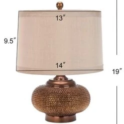 Alexis Gold Beaded Table Lamp - 19 Inch Height - LIT4016 - Taupe - Safavieh 8 Alexis Gold Beaded Table Lamp - 19 Inch Height - LIT4016 - Taupe - Safavieh -Safavieh Shop GUEST 960074c0 f36a 49c4 96e3 bfd80ca21e16
