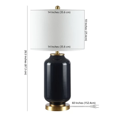 Amaia Glass Table Lamp - Navy - Safavieh 4 Amaia Glass Table Lamp - Navy - Safavieh - Image 2