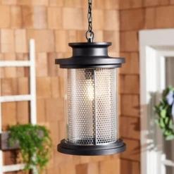 Queren 9.25" Outdoor Pendant - PLT7025 - Black - Safavieh -Safavieh Shop GUEST 9806afd4 1d1f 4b3c b437 b4bbf01e2930
