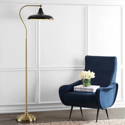 Stefan Floor Lamp - FLL4046 - Brass/Black - Safavieh 4 Stefan Floor Lamp - FLL4046 - Brass/Black - Safavieh - Image 2