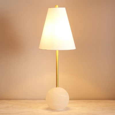 Genesis Alabaster Table Lamp - CTL1062 - Gold/White - Safavieh Couture 5 Genesis Alabaster Table Lamp - CTL1062 - Gold/White - Safavieh Couture - Image 3