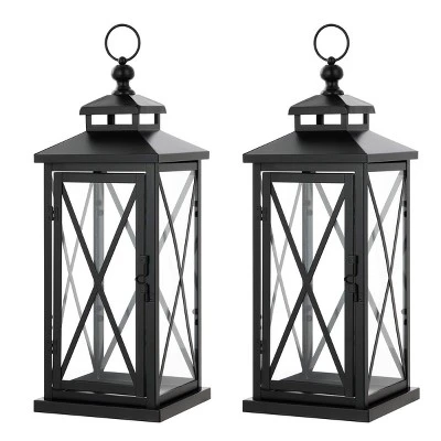 Lirio 20.5" Indoor/Outdoor Lantern (Set Of 2) - PLT4064 - Black - Safavieh 6 Lirio 20.5" Indoor/Outdoor Lantern (Set Of 2) - PLT4064 - Black - Safavieh - Image 4
