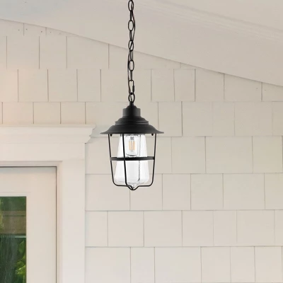 Penber 8.5" Outdoor Pendant - PLT4039 - Black - Safavieh 4 Penber 8.5" Outdoor Pendant - PLT4039 - Black - Safavieh - Image 2