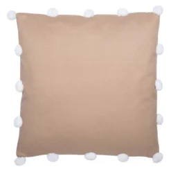 Temi Pillow - Beige/White - 18" X 18" - Safavieh -Safavieh Shop GUEST aa14dc24 d739 4553 a27b c97c2f425c75