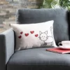 Kitty Love Pillow - Cream/Red - 12" X 18" - Safavieh 2 Kitty Love Pillow - Cream/Red - 12" X 18" - Safavieh -Safavieh Shop GUEST ae6c2888 c908 4894 bca6 c92b38c7c5cd