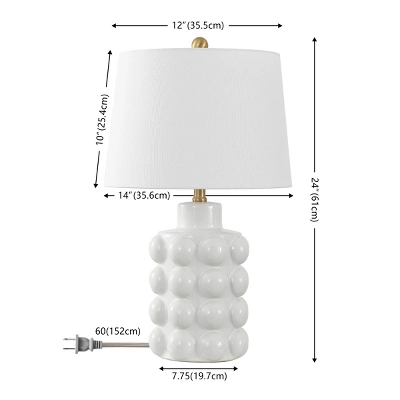 Konny Table Lamp - 24 Inch Height - TBL4608 - Antique White - Safavieh 6 Konny Table Lamp - 24 Inch Height - TBL4608 - Antique White - Safavieh - Image 4