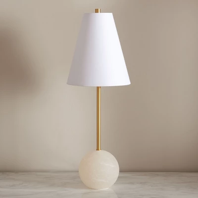 Genesis Alabaster Table Lamp - CTL1062 - Gold/White - Safavieh Couture 4 Genesis Alabaster Table Lamp - CTL1062 - Gold/White - Safavieh Couture - Image 2