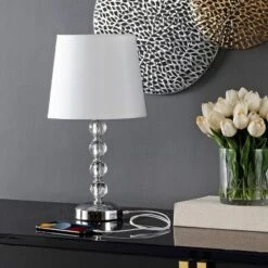 Nola Stacked Crystal Ball Lamp - 16 Inch Height - LIT4123 - Safavieh 16 Nola Stacked Crystal Ball Lamp - 16 Inch Height - LIT4123 - Safavieh -Safavieh Shop GUEST b56231f9 b155 494c a6e5 d50036f88d09