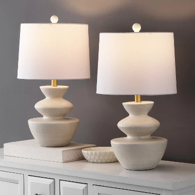 Jorden 21.5" Table Lamp (Set Of 2) - TBL4642 - White - Safavieh 4 Jorden 21.5" Table Lamp (Set Of 2) - TBL4642 - White - Safavieh - Image 2