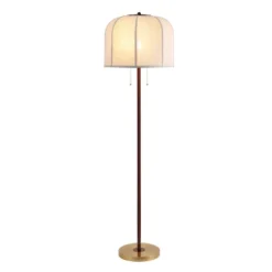 Masey 63.75" Floor Lamp - FLL4142 - Red/Gold - Safavieh