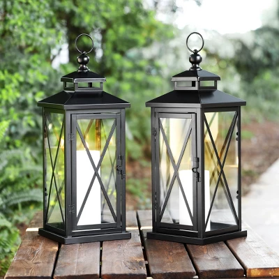 Lirio 20.5" Indoor/Outdoor Lantern (Set Of 2) - PLT4064 - Black - Safavieh 3 Lirio 20.5" Indoor/Outdoor Lantern (Set Of 2) - PLT4064 - Black - Safavieh