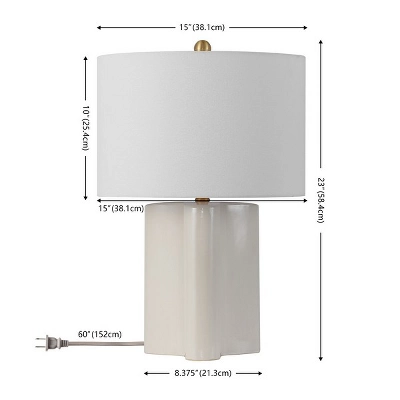 Anessa Table Lamp - 23 Inch Height - TBL4611 - Cream/Brass - Safavieh 6 Anessa Table Lamp - 23 Inch Height - TBL4611 - Cream/Brass - Safavieh - Image 4