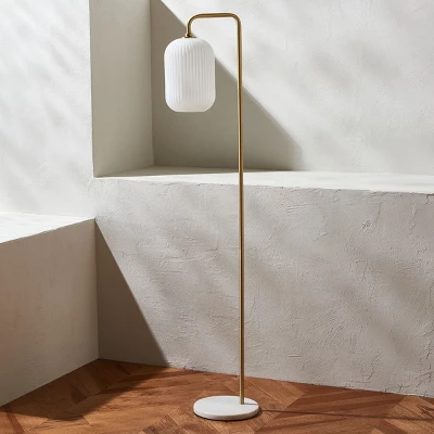 Santina 60" Floor Lamp - FLL7007 - Gold/White Marble - Safavieh 7 Santina 60" Floor Lamp - FLL7007 - Gold/White Marble - Safavieh - Image 5
