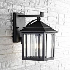 Ranzi Outdoor Wall Lantern - PLT4009 - Clear/Black - Safavieh -Safavieh Shop GUEST c4cf51fe e7c6 40cd 86f1 1954721de53d