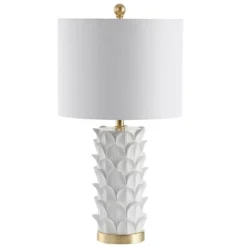 Nico Table Lamp (Set Of 2) - 25 Inch Height - TBL4116 - White/Gold - Safavieh -Safavieh Shop GUEST c775f331 99c9 462e 9f20 1d006c221912
