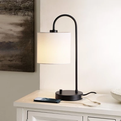 Lybrin Table Lamp W/ USB Port - 19.25 Inch Height - TBL4455 - Black - Safavieh 5 Lybrin Table Lamp W/ USB Port - 19.25 Inch Height - TBL4455 - Black - Safavieh - Image 3
