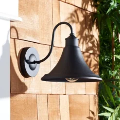 Graylyn 9" Outdoor Wall Sconce (Set Of 2) - PLT7016 - Black - Safavieh -Safavieh Shop GUEST ca0d114f 5885 46c0 a685 96a46aa44913
