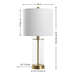 Anders 22.25" Table Lamp (Set Of 2) - TBL4620 - Clear/Brass - Safavieh -Safavieh Shop GUEST ca4a070b b1d2 4b2e 8f16 a9dc3a5fd564