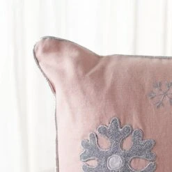 Sunderland Snowflake Pillow - Blush Pink - 18"x18" - Safavieh -Safavieh Shop GUEST cc4a62f7 bf59 4d4c a8a7 6a98c4744bcb