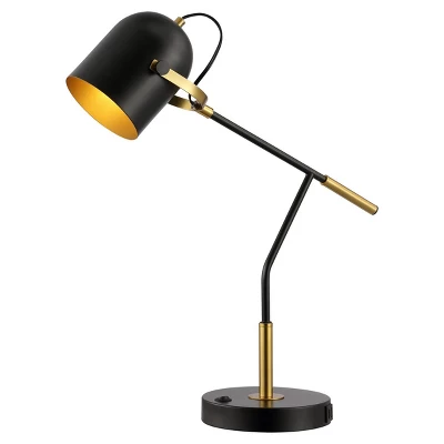 Mulaney Table Lamp W/ USB Port - 22 Inch Height - TBL4458 - Black/Brass - Safavieh 3 Mulaney Table Lamp W/ USB Port - 22 Inch Height - TBL4458 - Black/Brass - Safavieh
